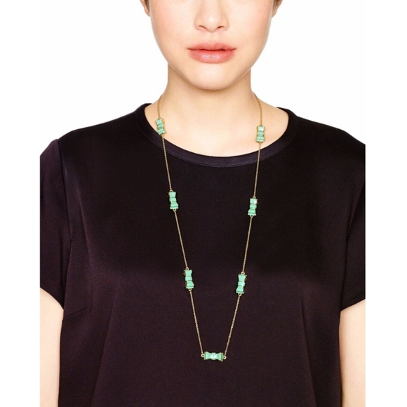 KATE SPADE Ready Set Bow Scatter Rosary Bow Necklace - Picture 3 of 3